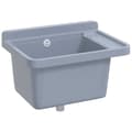 Pikkukuva 9 / 11: vidaXL Pesuallas seinälle harmaa 50x35x24 cm hartsi -  Keittiö- & tiskialtaat