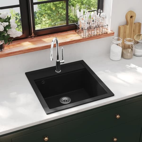 The Living Store Diskho granit enkel svart -  Diskhoar