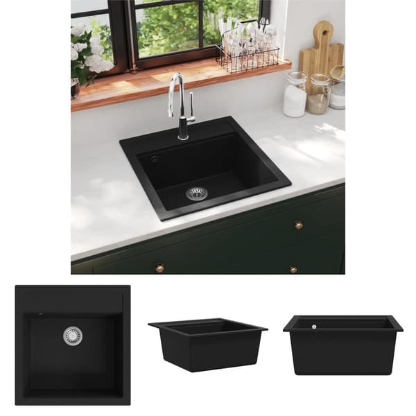The Living Store Diskho granit enkel svart - Diskhoar