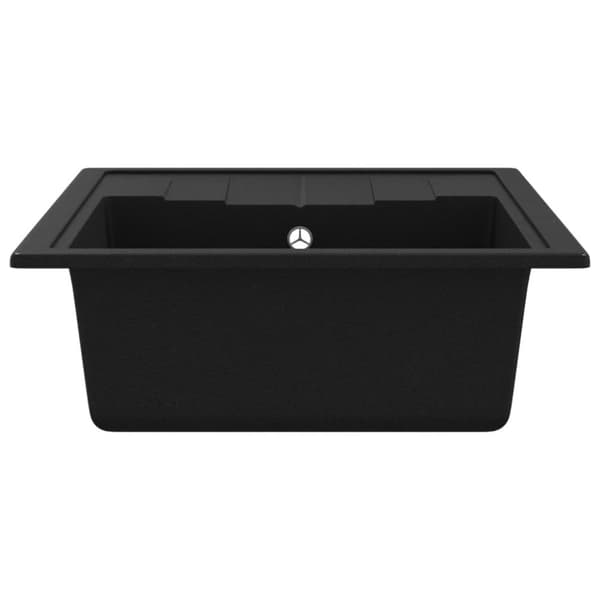 The Living Store køkkenvask med overløbshul oval granit sort - Køkkenvaske & arbejdsvaske