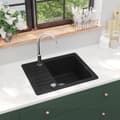 Miniatyrbillede 2 af 9: Køkkenvaske & arbejdsvaske - Living køkkenvask enkelt vask granit sort