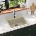Miniatyrbillede 2 af 9: Køkkenvaske & arbejdsvaske - Living køkkenvask granit enkelt vask beige