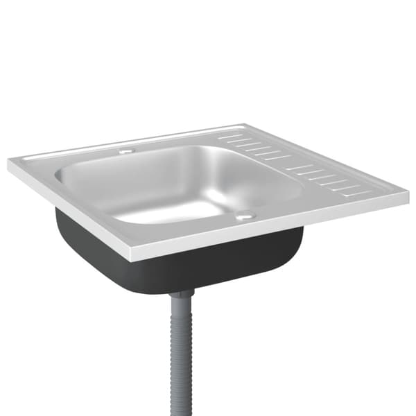 Diskhoar - Living Diskho med avrinningsyta silver 600x600x155 mm rostfritt stål