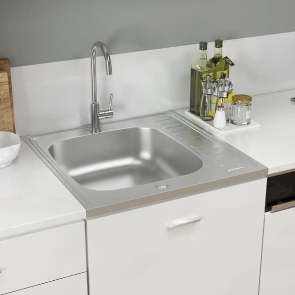 Diskhoar - Living Diskho med avrinningsyta silver 600x600x155 mm rostfritt stål
