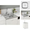 Miniatyrbild 1 av 11: Diskhoar - Living Diskho med avrinningsyta silver 600x600x155 mm rostfritt stål