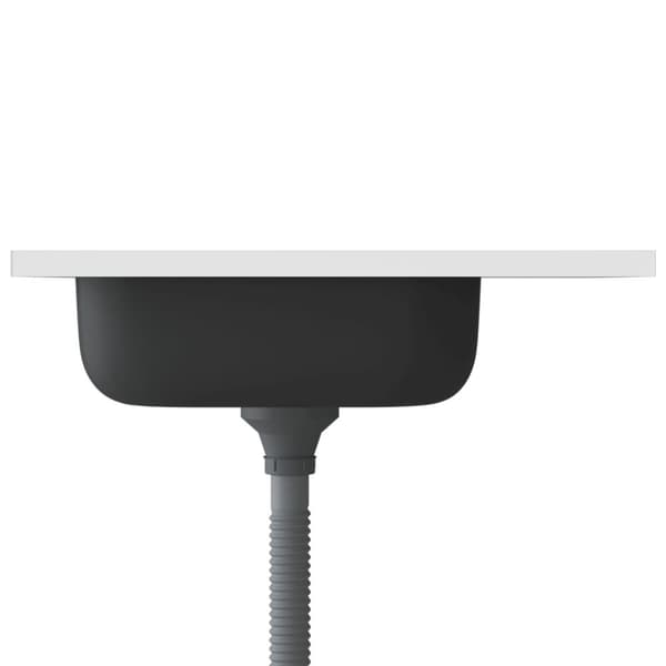 Køkkenvaske & arbejdsvaske - Living køkkenvask med afløbssæt 500x600x155 mm rustfrit stål sølv