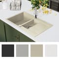 Miniatyrbillede 8 af 9: Køkkenvaske & arbejdsvaske - Living køkkenvask granit dobbelt vask beige