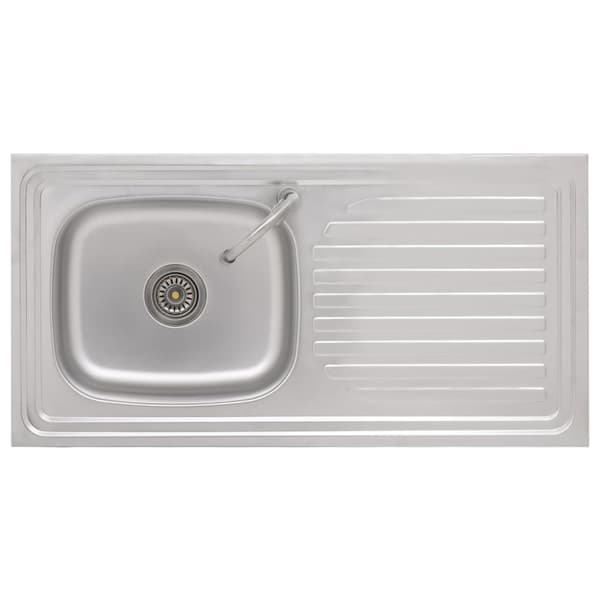 Campingvask med hane enkelt vask rustfrit stål - Campingvask - Campingvaske - Home & Living