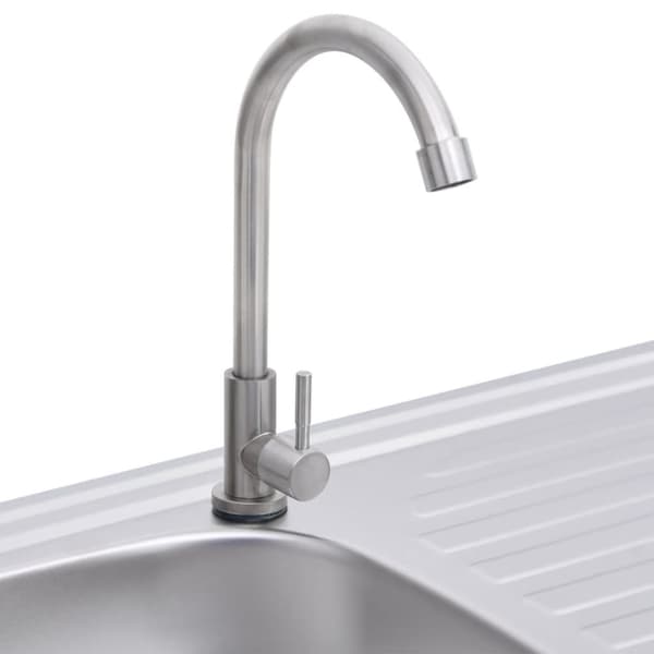 Campingvask med hane enkelt vask rustfrit stål - Campingvask - Campingvaske - Home & Living