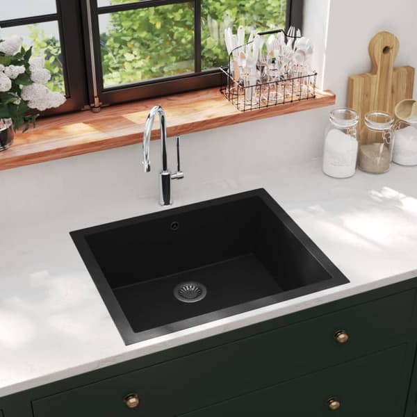 Diskho med bräddavlopp svart granit - Diskho - Diskhoar - Home & Living