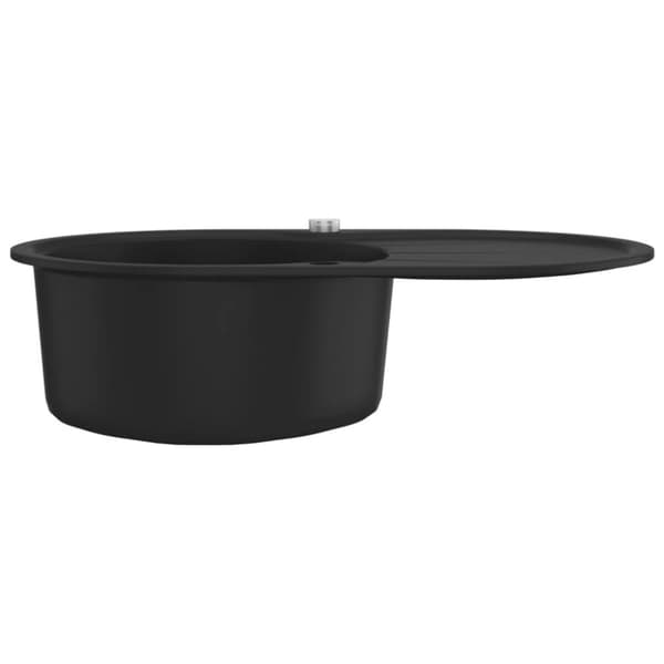 Køkkenvask enkelt vask oval granit sort - Køkkenvask - Køkkenvaske - Home & Living