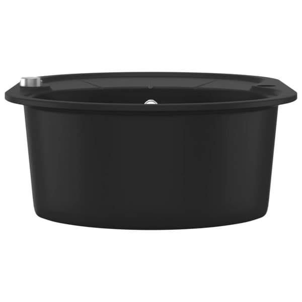 Køkkenvask enkelt vask oval granit sort - Køkkenvask - Køkkenvaske - Home & Living