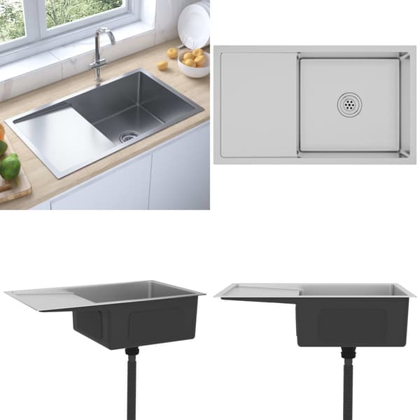 Käsintehty keittiön tiskiallas ruostumaton teräs - Tiskiallas - Tiskialtaat - Home & Living