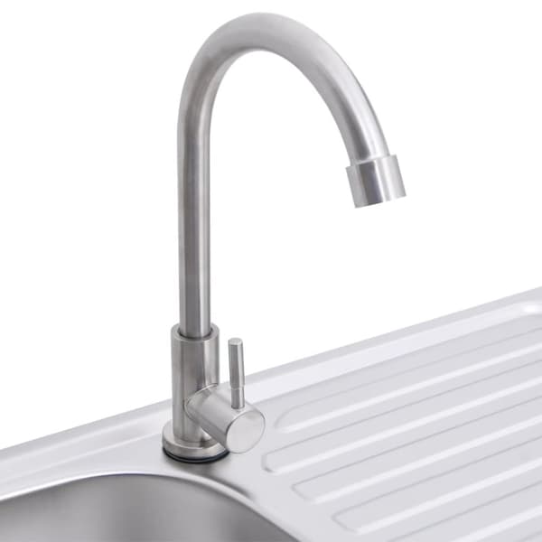 Campingvask med hane enkelt vask rustfrit stål - Campingvask - Campingvaske - Home & Living