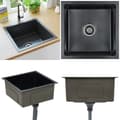 Miniatyrbillede 1 af 9: Håndlavet køkkenvask rustfrit stål sort - Køkkenvask - Køkkenvaske - Home & Living