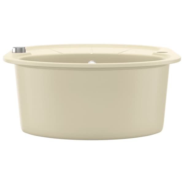 Køkkenvask granit enkelt vask oval beige - Køkkenvask - Køkkenvaske - Home & Living