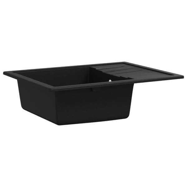 Køkkenvask med overløbshul oval granit sort - Køkkenvask - Køkkenvaske - Home & Living
