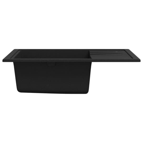 Køkkenvask med overløbshul oval granit sort - Køkkenvask - Køkkenvaske - Home & Living