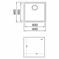 Miniatyrbillede 3 af 3: Vask med et rum Teka Square 40.40 TG