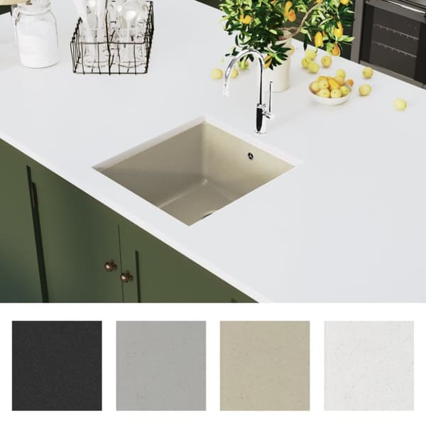 køkkenvask granit enkelt vask beige