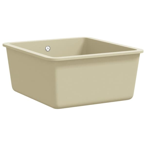 køkkenvask granit enkelt vask beige
