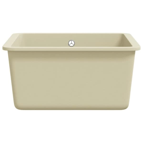 køkkenvask granit enkelt vask beige