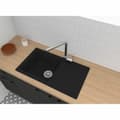 Miniatyrbillede 2 af 2: Vask Stradour 78 x 43,5 cm Mat bagpå Sort