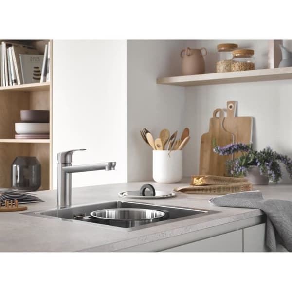 GROHE Rostfri diskho K700 31578SD1 - Inbyggd - 1 skål - utan avlopp - 46,4x46,4 cm - Rostfritt stål