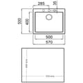 Miniatyrbillede 3 af 3: Vask med et rum Teka Forsquare 50.40 TG Hvid
