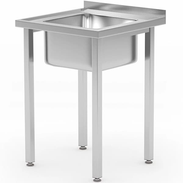 Budget Line en-skål pooldiskbänk STÅL 600 x 600 x 850 cm - Hendi 816752