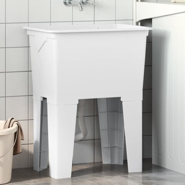 Tvättbalja vit 59x41x75 cm harts