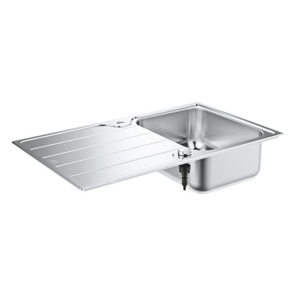 GROHE diskbänk i rostfritt stål K500 31571SD1 - Inbyggd - 1 skål - Vändbar avloppsinstallation - 86x50 cm - Rostfritt stål