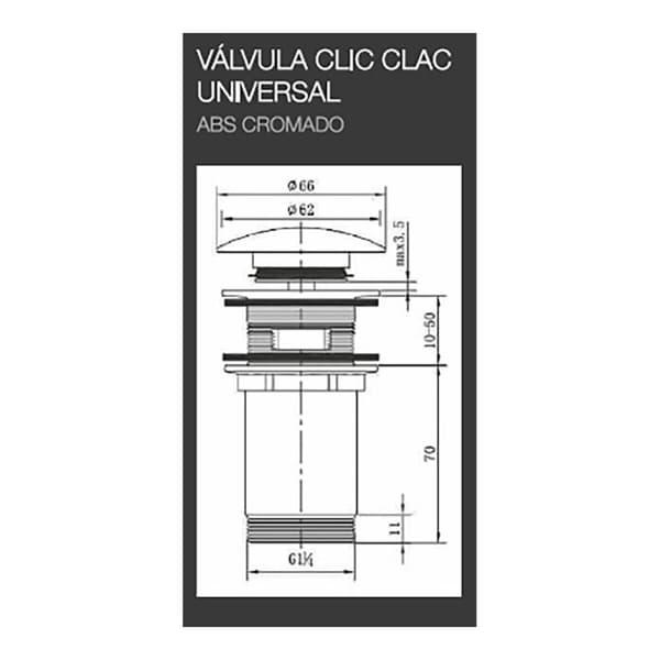 Filter EDM 01677 clic-clac ABS 23 x 160 mm
