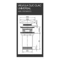 Miniatyrbillede 2 af 2: Filter EDM 01677 clic-clac ABS 23 x 160 mm
