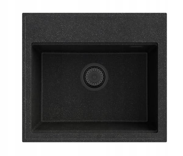 FOXAL SPOTTED SINK GRANITE + NEXO BLACK FAUCET
