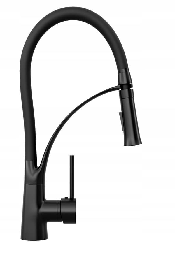 FOXAL SPOTTED SINK GRANITE + NEXO BLACK FAUCET