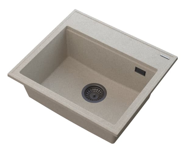 FOXAL beige VASK GRANIT + HØJ SORT ARMATUR