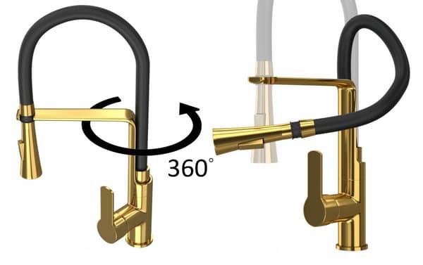 GRANITVASK GOLDEN ARMATUR guld SYFON MILANO