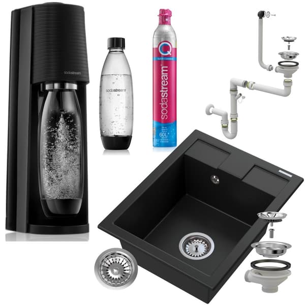Granitskål 1 kammer BEST + SodaStream Terra