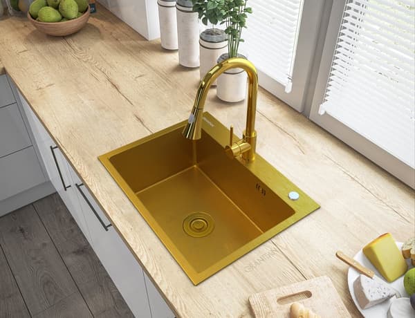 DISK I STÅL guld 1 KAMMER + KRAAN SNAKE guld