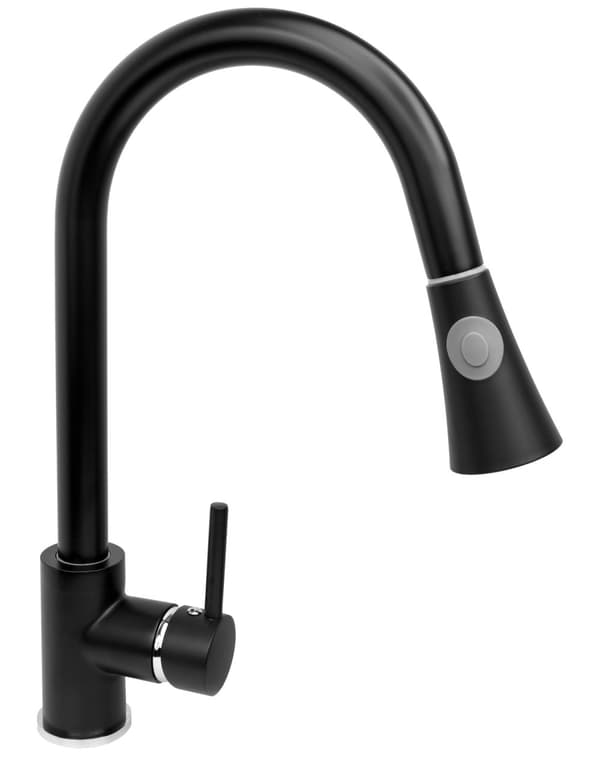 SVART GRANITVASK ARGOS + BATTERI SNAKE + SIPHON