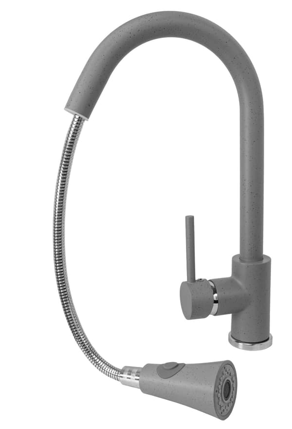 GRANITVASK GRÅ ARGOS + SNAKE ARMATUR + SYFON