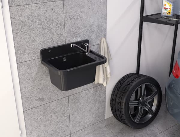 KOTITALOUSKÄYTTÖÖN MUSTA ALLAS autotalli kattila BATERIA KROMI TEKNINEN SETTI PARON