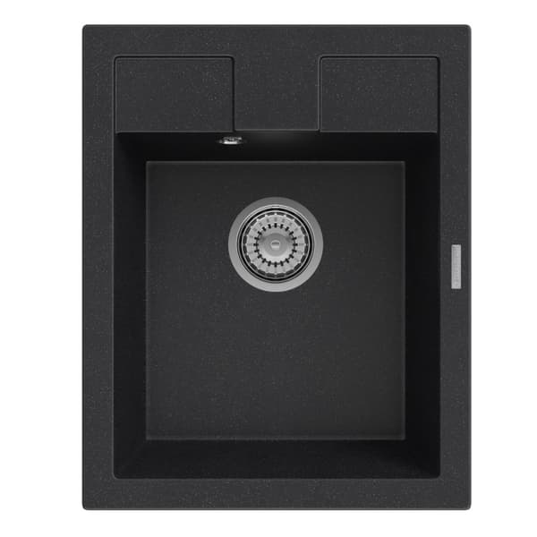 SVART GRANITDISK KÖKSKRAN DISKHO VASKSET