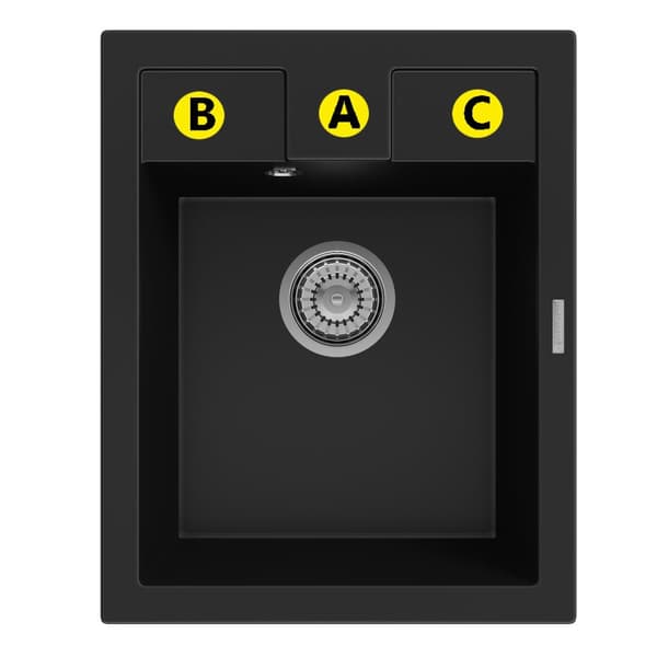 SVART GRANITDISK KÖKSKRAN DISKHO VASKSET