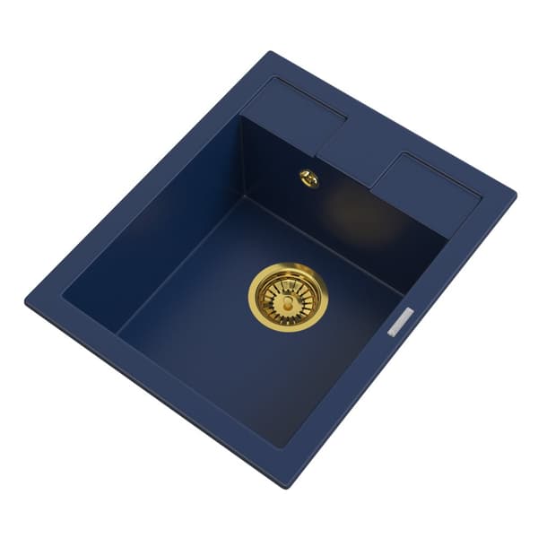 KÖK GRANIT ENKELKAMMARE SVART GULD SIFON BÄST