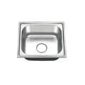 Miniatyrbild 1 av 2: Rektangulär diskbänk i rostfritt stål - GENERISK - 460x400x200mm - Dräneringssats ingår