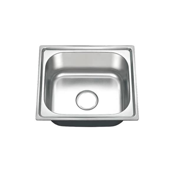 Rektangulär diskbänk i rostfritt stål - GENERISK - 460x400x200mm - Dräneringssats ingår