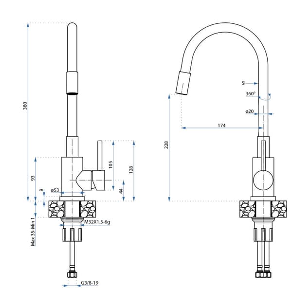 PESUALLAS REA LUKE 110 BRUSH NICKEL