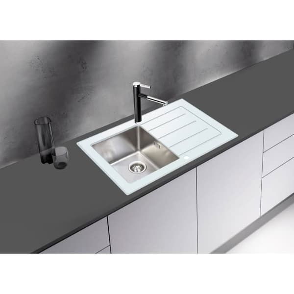 Respekta inbyggd glasvask - New York modell - 86x50cm - vit
